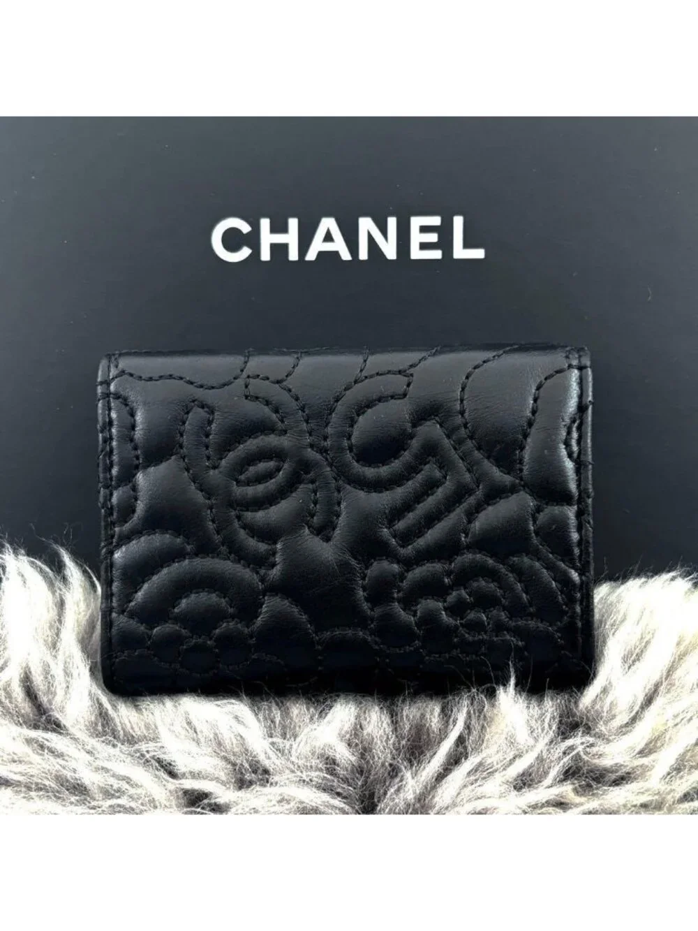 Chanel Wallet Camellia Stitch Trifold